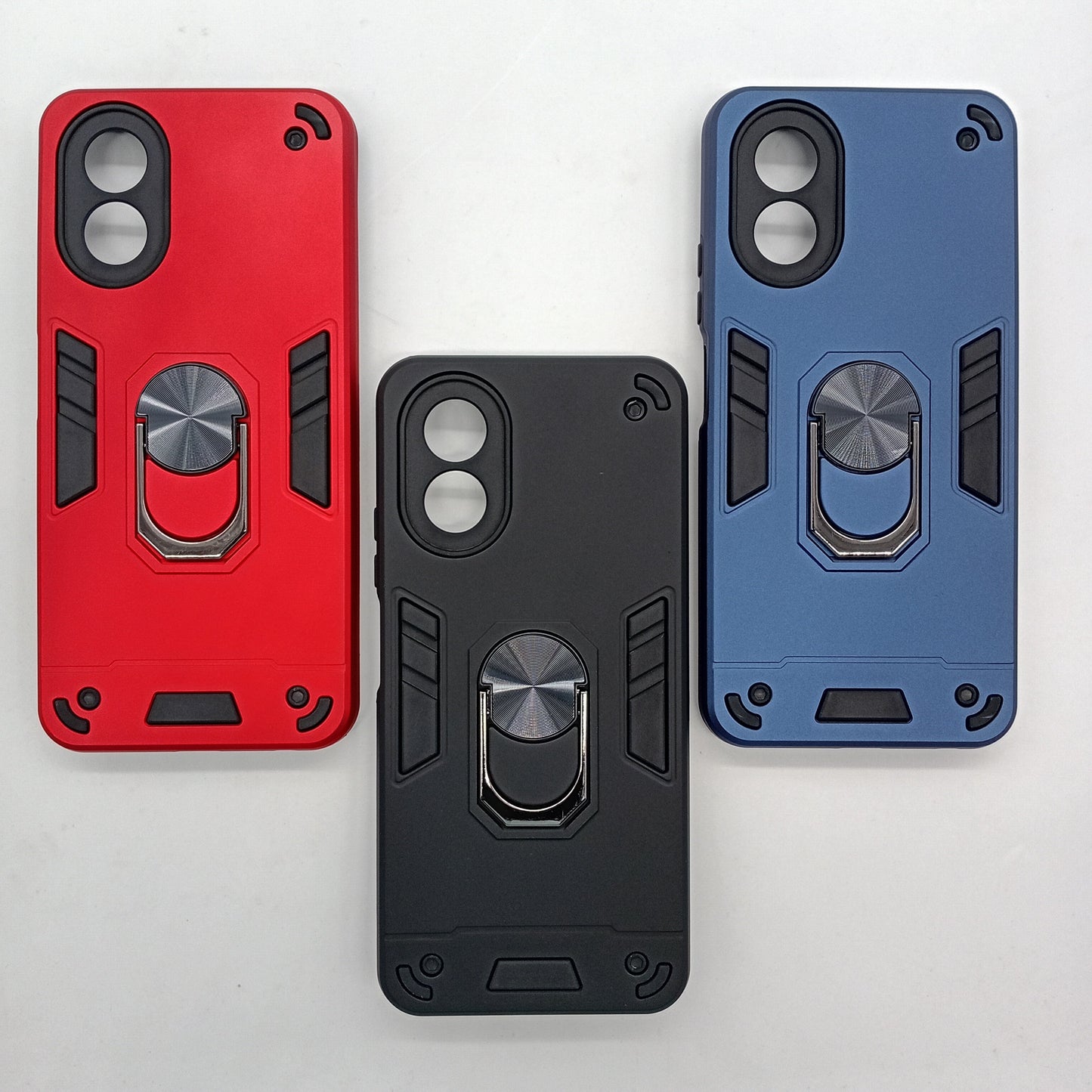 OPPO A38 Shockproof Hard PC Case with Ring Holder Kickstand