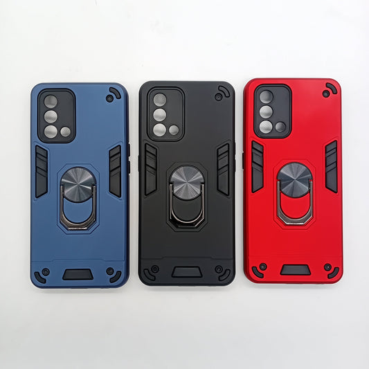 OPPO F19 Hard PC Shockproof Case with Ring Holder