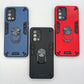 OPPO F19 Hard PC Shockproof Case with Ring Holder