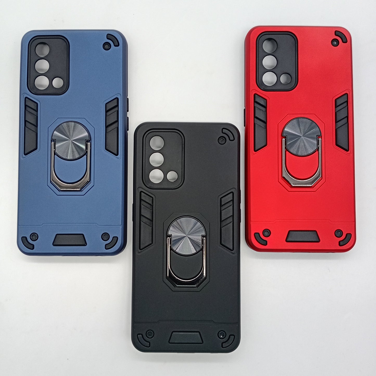 OPPO F19 Hard PC Shockproof Case with Ring Holder