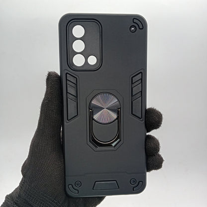 OPPO F19 Hard PC Shockproof Case with Ring Holder