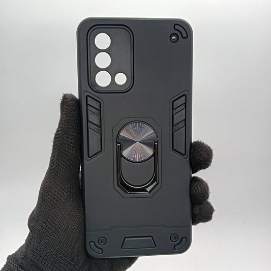 OPPO F19 Hard PC Shockproof Case with Ring Holder