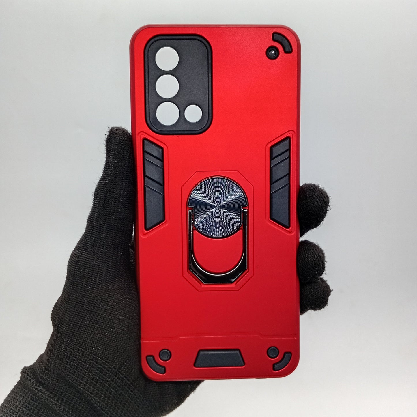 OPPO F19 Hard PC Shockproof Case with Ring Holder