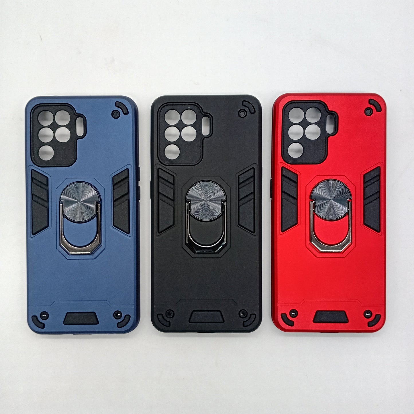 OPPO F19 Pro Hard PC Shockproof Slim Case with Ring Holder
