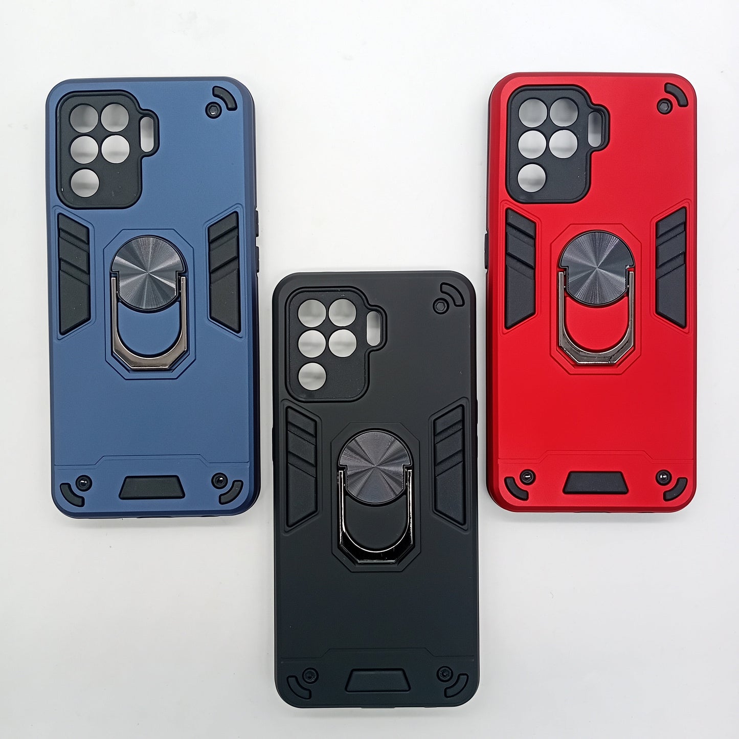 OPPO F19 Pro Hard PC Shockproof Slim Case with Ring Holder