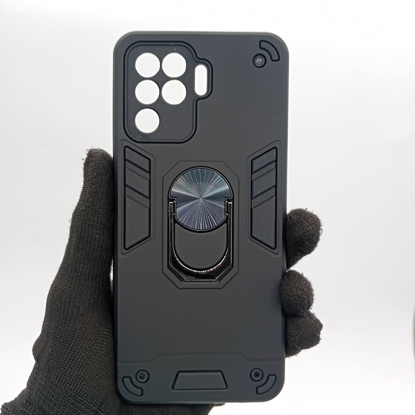 OPPO F19 Pro Hard PC Shockproof Slim Case with Ring Holder