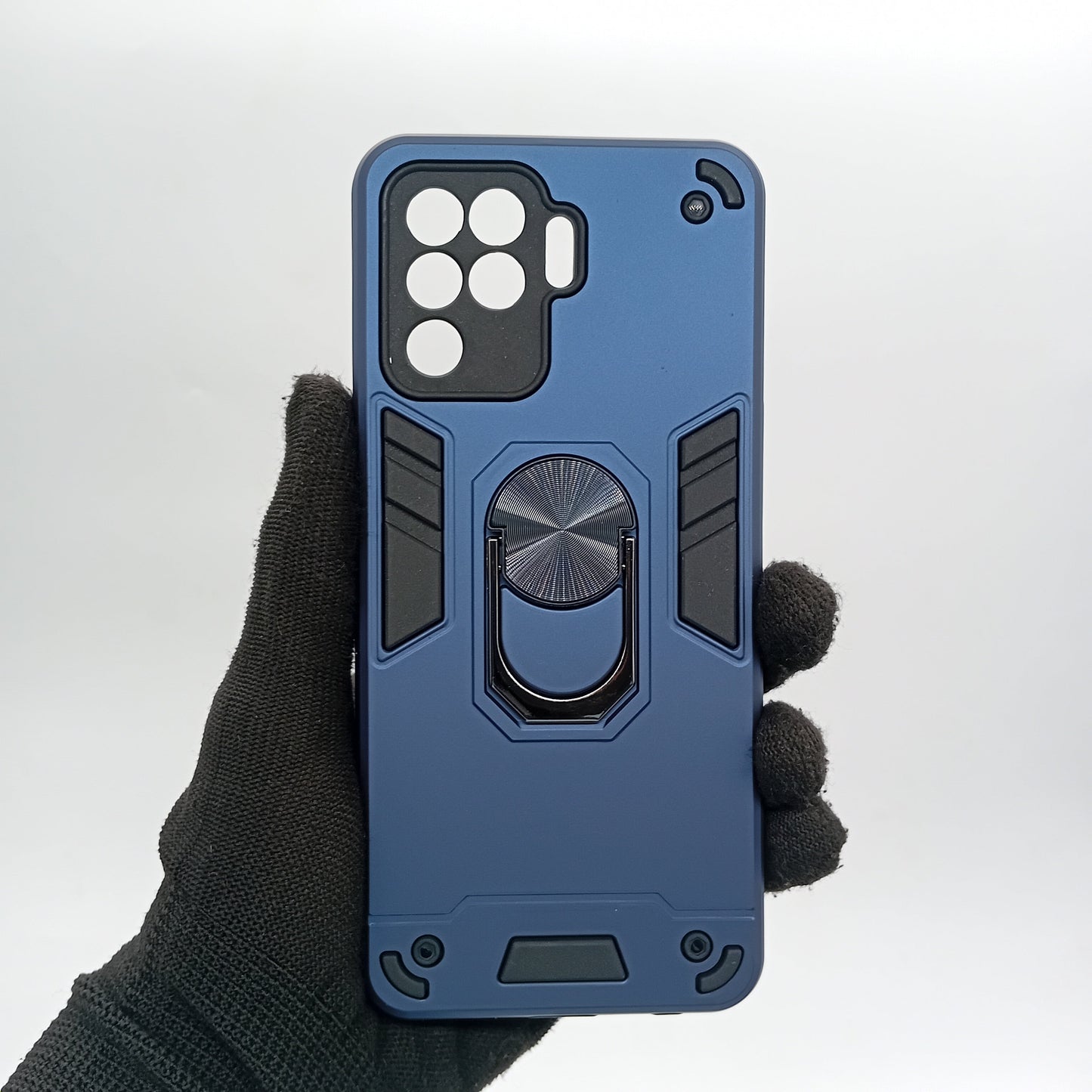 OPPO F19 Pro Hard PC Shockproof Slim Case with Ring Holder