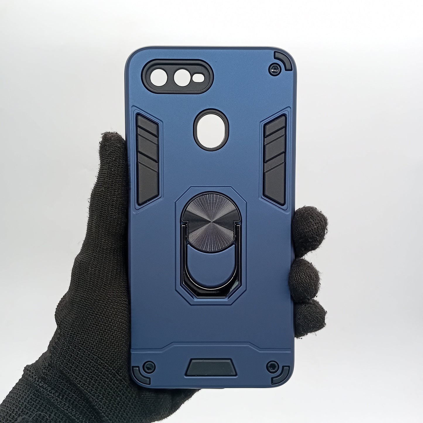 OPPO A5s Hard PC Shockproof Slim Case with Ring Holder