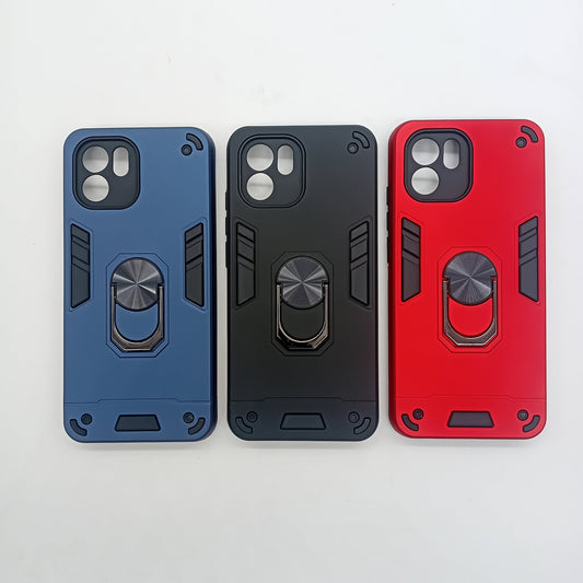 Redmi A1 Hard PC Case with Ring Holder, Shockproof Slim Back Cover