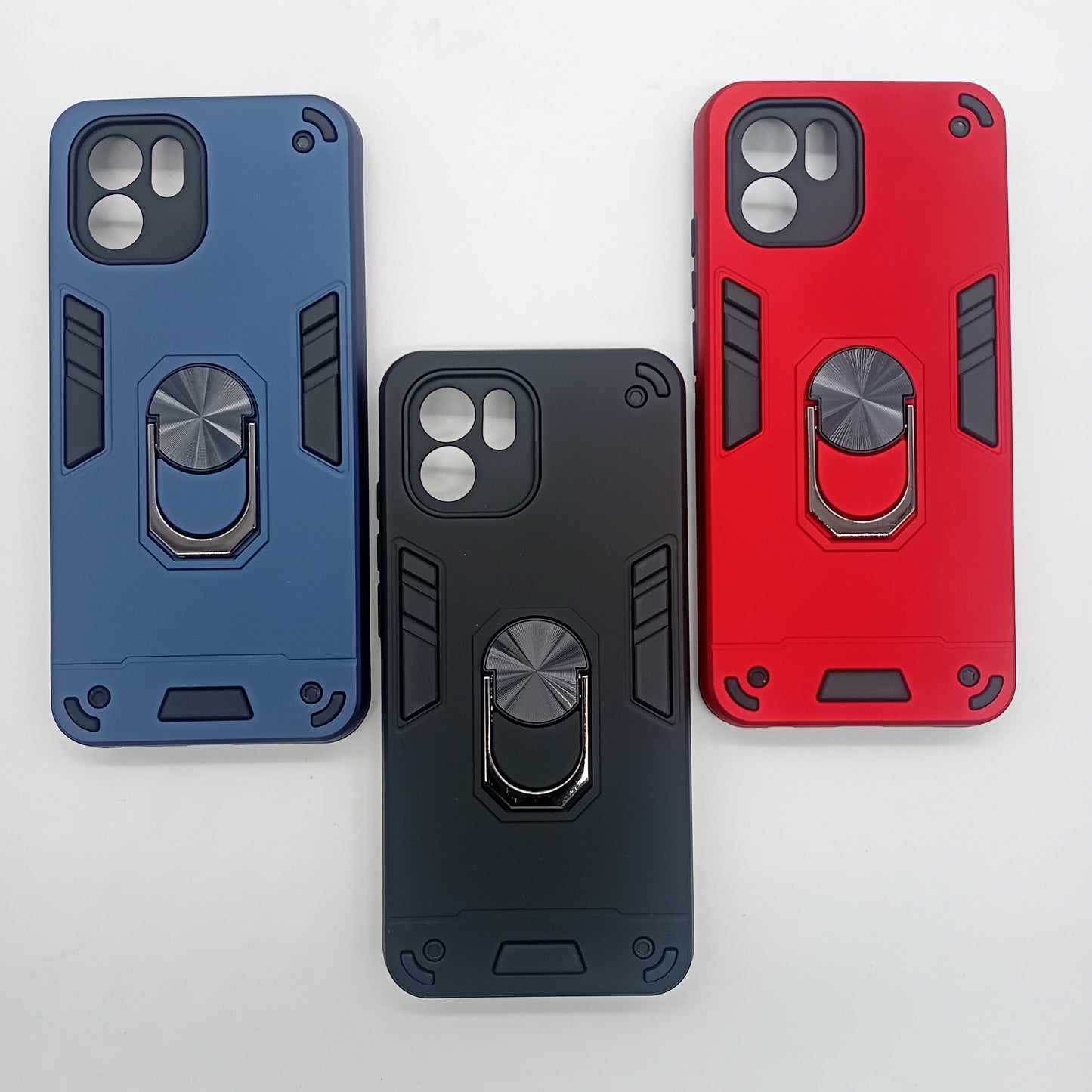 Redmi A1 Hard PC Case with Ring Holder, Shockproof Slim Back Cover