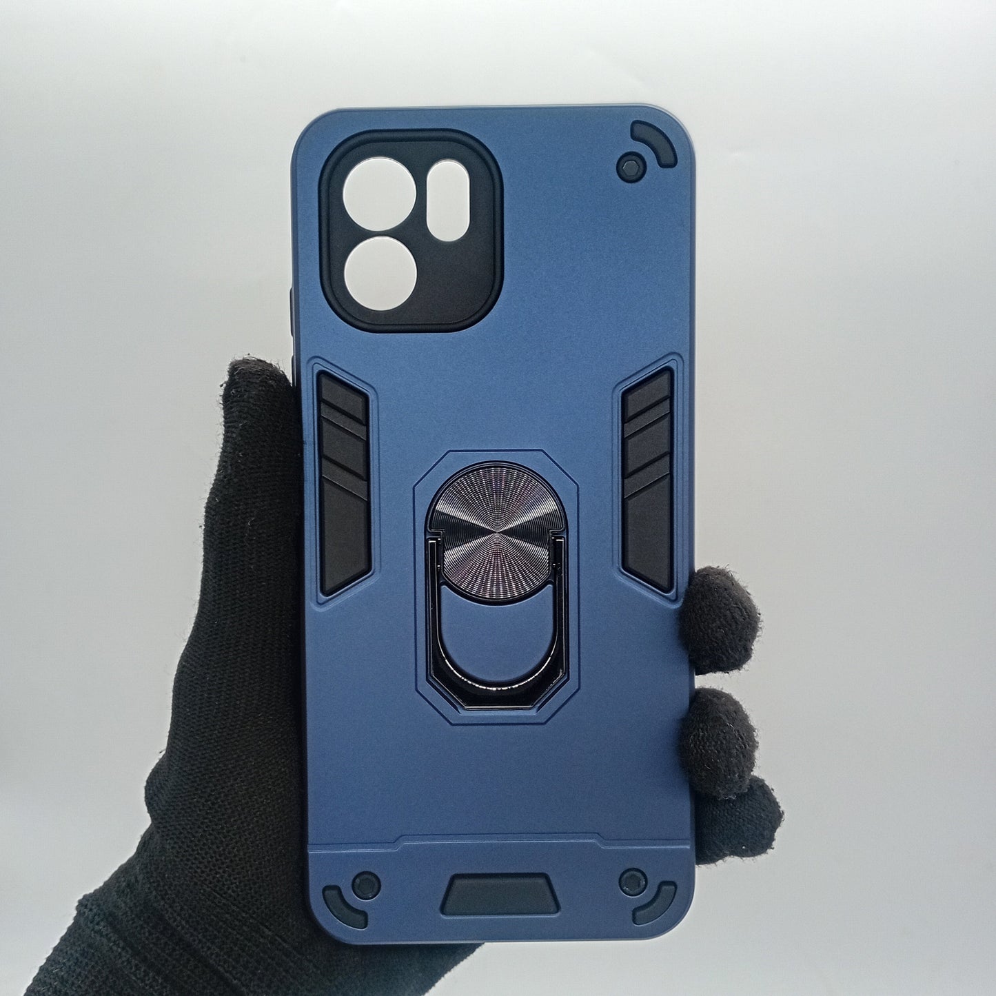 Redmi A1 Hard PC Case with Ring Holder, Shockproof Slim Back Cover