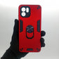 Redmi A1 Hard PC Case with Ring Holder, Shockproof Slim Back Cover