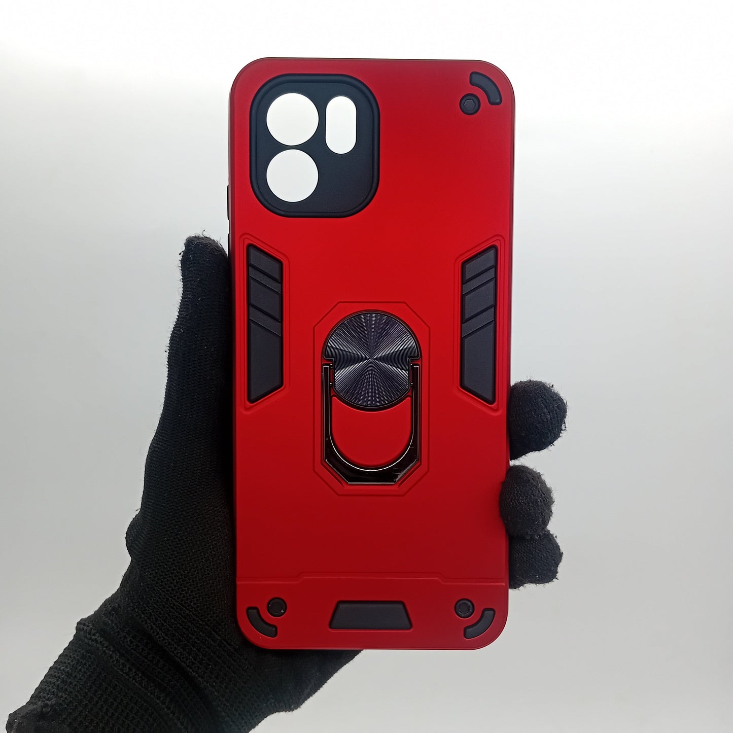 Redmi A1 Hard PC Case with Ring Holder, Shockproof Slim Back Cover