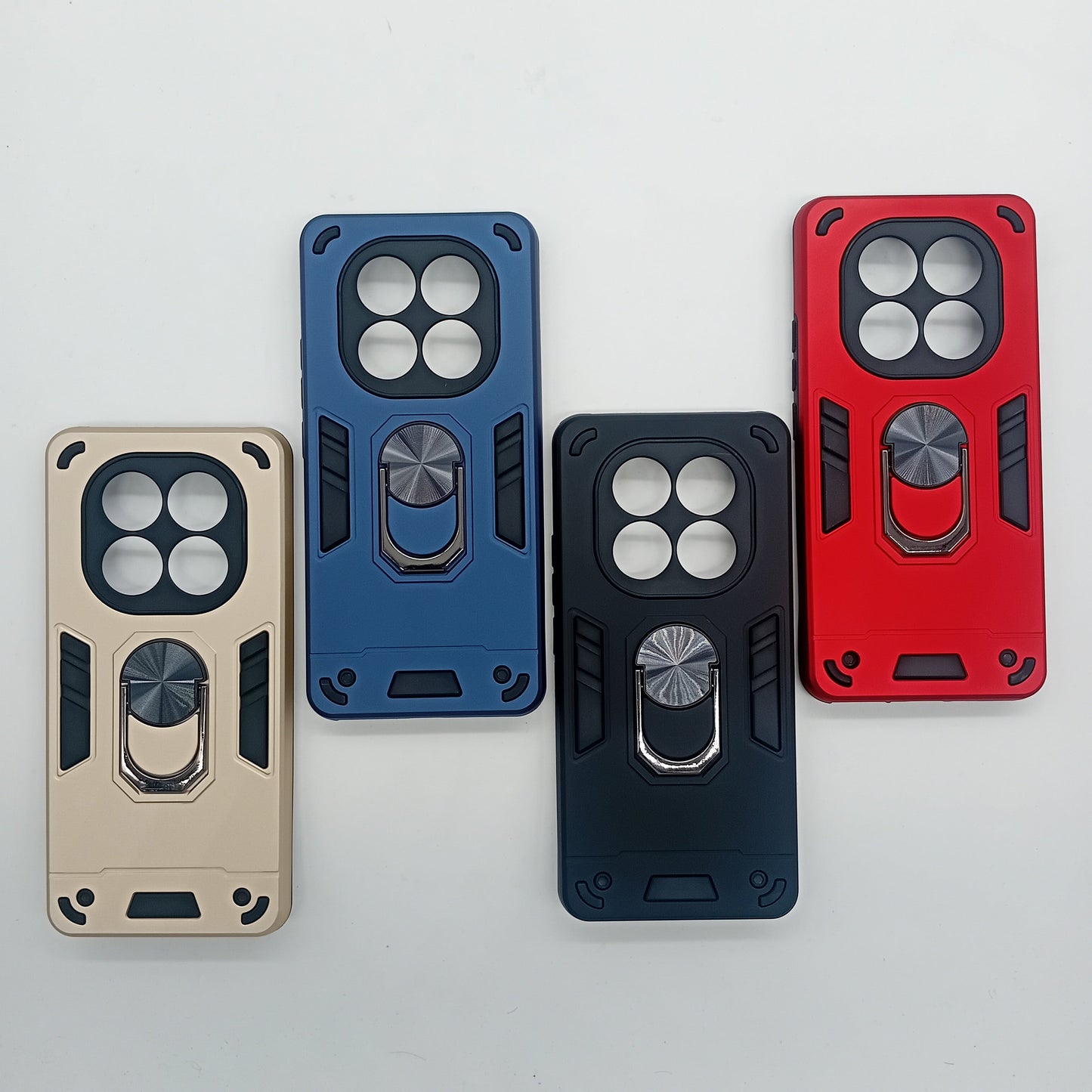 Redmi Note 14 Pro Hard PC Shockproof Case with Ring Holder, Slim Cover