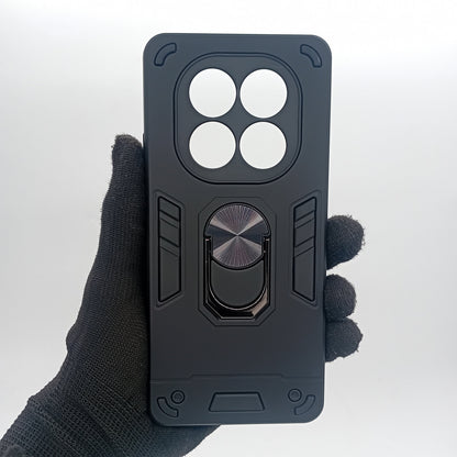 Redmi Note 14 Pro Hard PC Shockproof Case with Ring Holder, Slim Cover