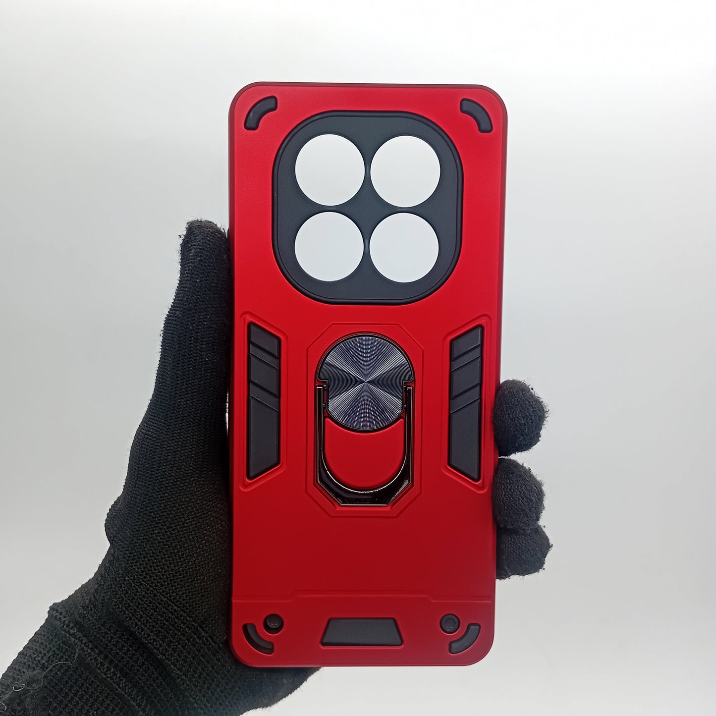 Redmi Note 14 Pro Hard PC Shockproof Case with Ring Holder, Slim Cover