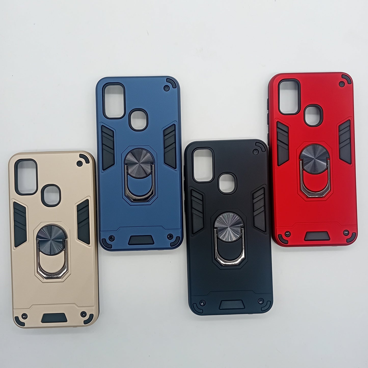 Samsung M21 Shockproof Hard Case w/ Ring Holder Slim Cover