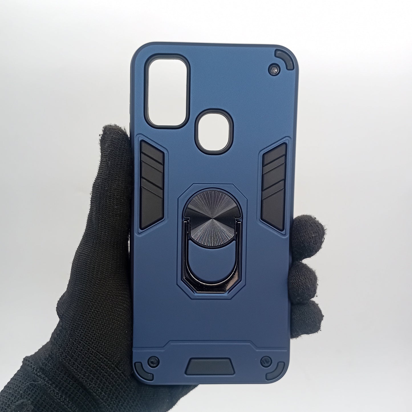 Samsung M21 Shockproof Hard Case w/ Ring Holder Slim Cover