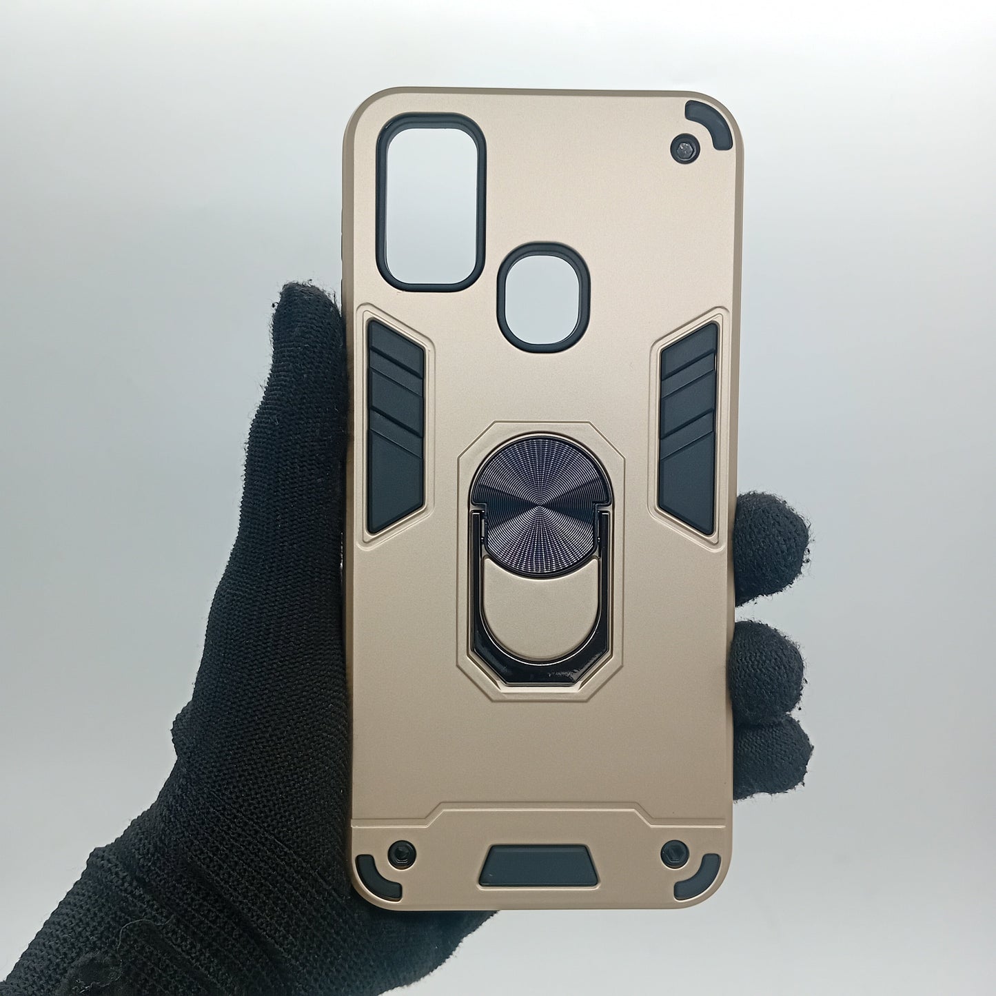 Samsung M21 Shockproof Hard Case w/ Ring Holder Slim Cover