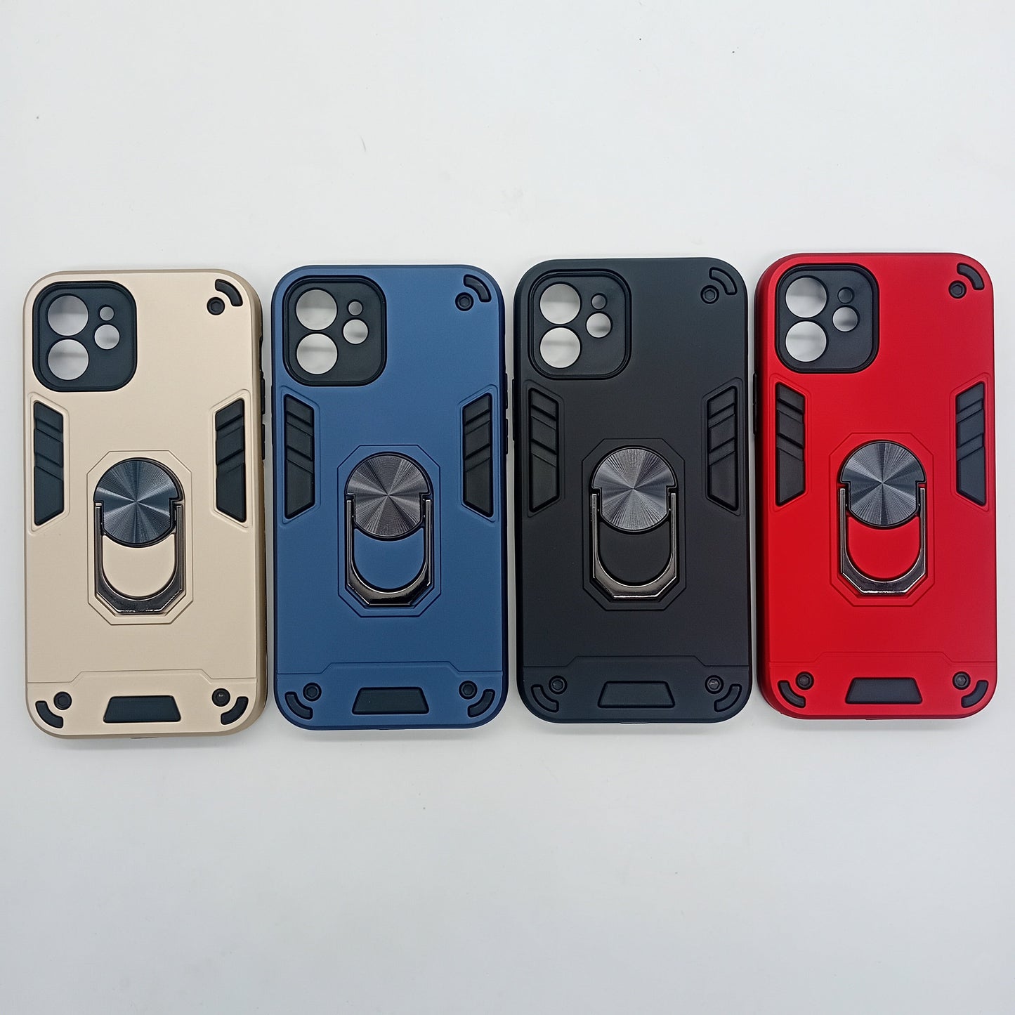 iPhone 12 Shockproof Hard Case w/ Ring Holder Slim Cover