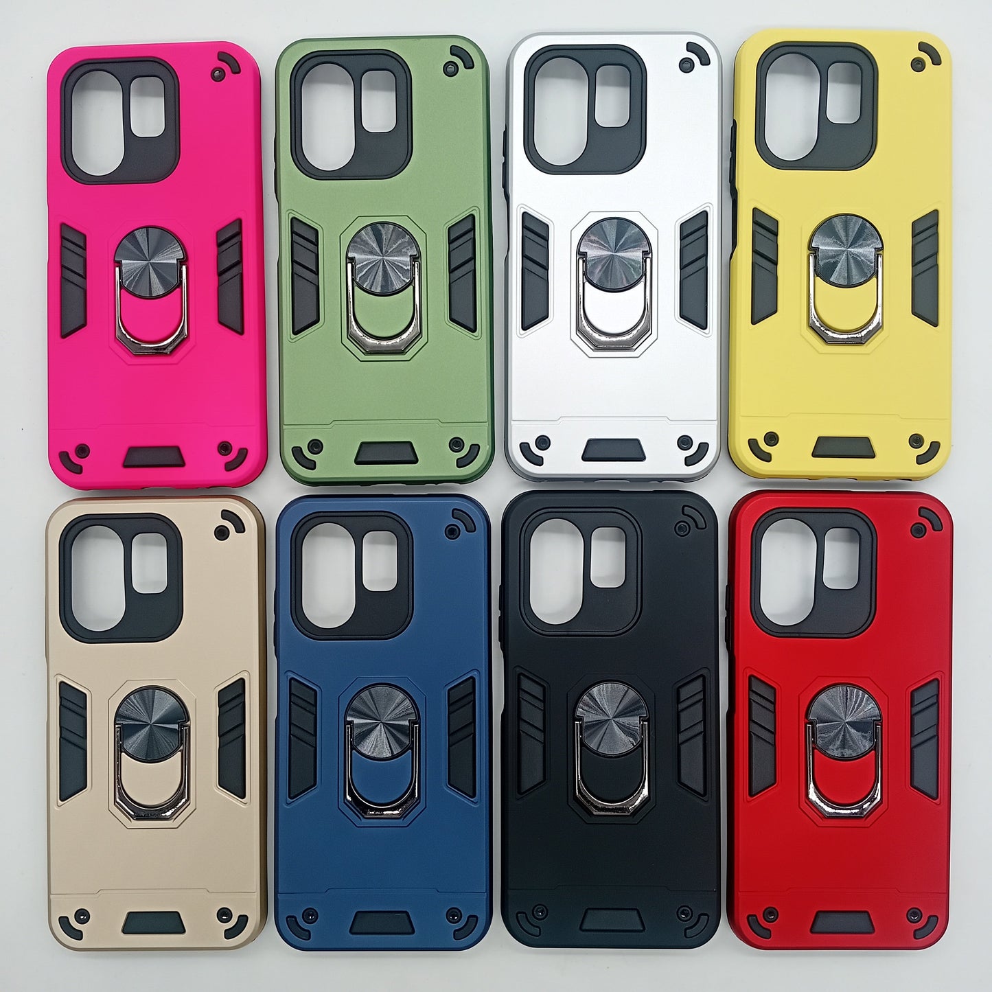 Infinix Hot 50i Hard PC Shockproof Case with Ring Holder, Slim Cover
