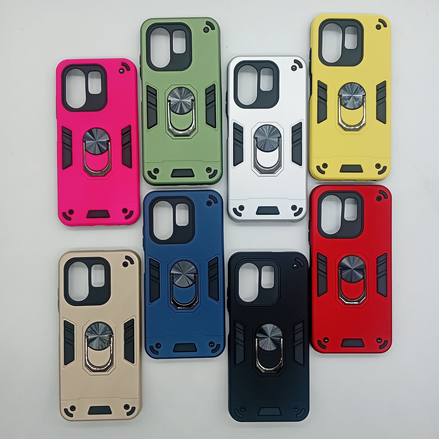 Infinix Hot 50i Hard PC Shockproof Case with Ring Holder, Slim Cover