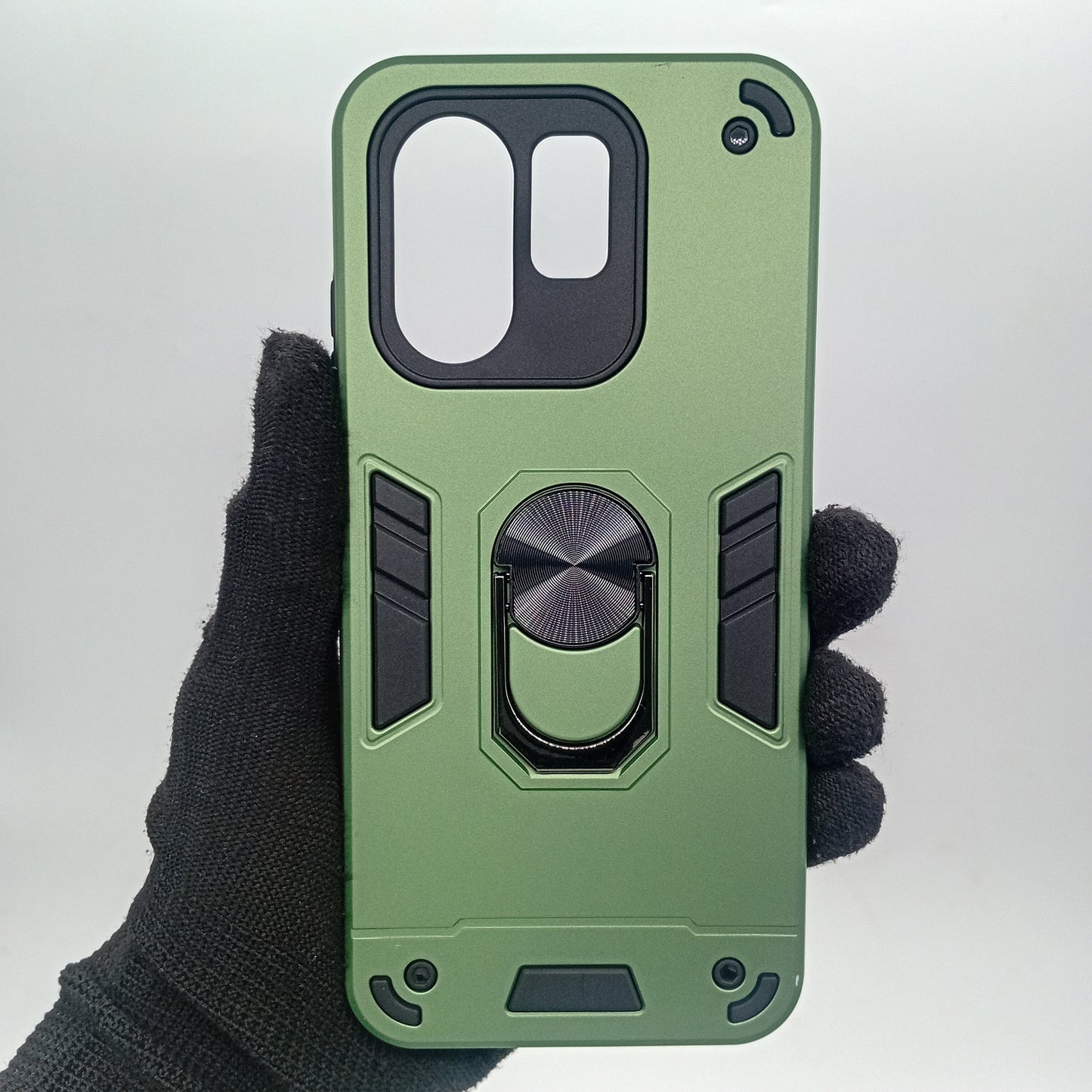 Infinix Hot 50i Hard PC Shockproof Case with Ring Holder, Slim Cover