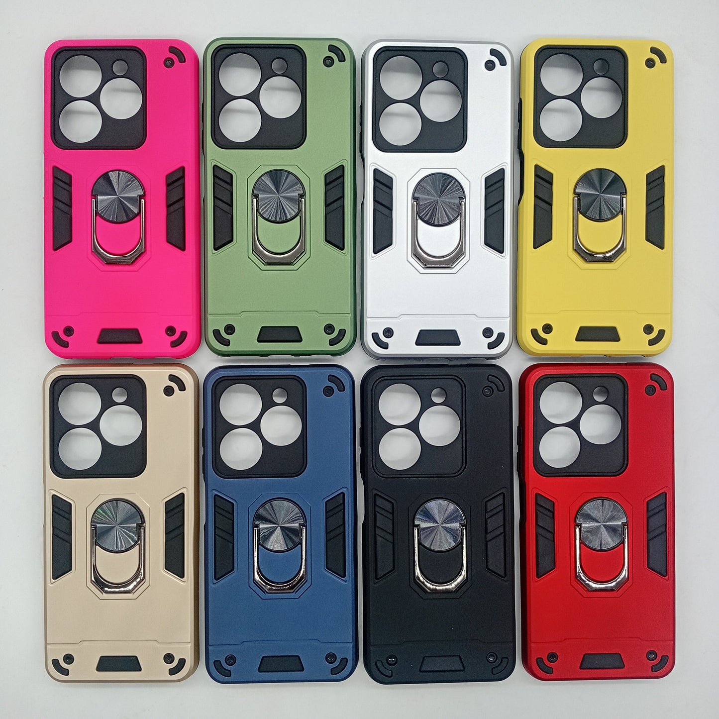 Infinix Smart 8 Hard PC Shockproof Case with Ring Holder Slim Cover