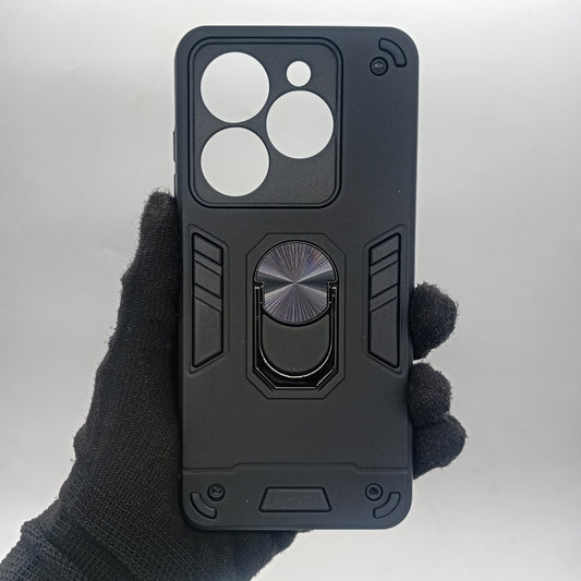 Infinix Smart 8 Hard PC Shockproof Case with Ring Holder Slim Cover