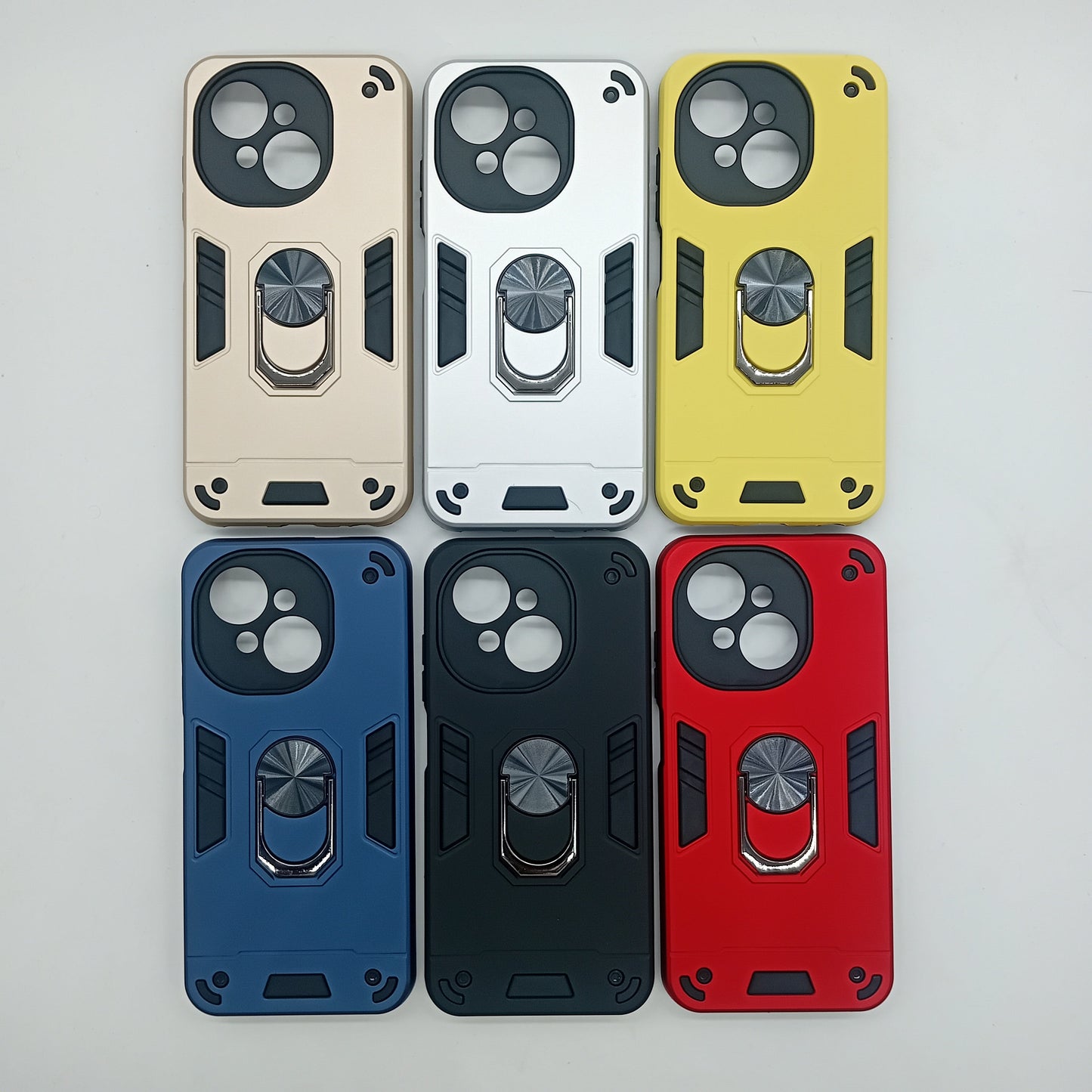 Tecno SPARK GO 2025 Hard PC Case with Ring Holder, Shockproof Slim Cover