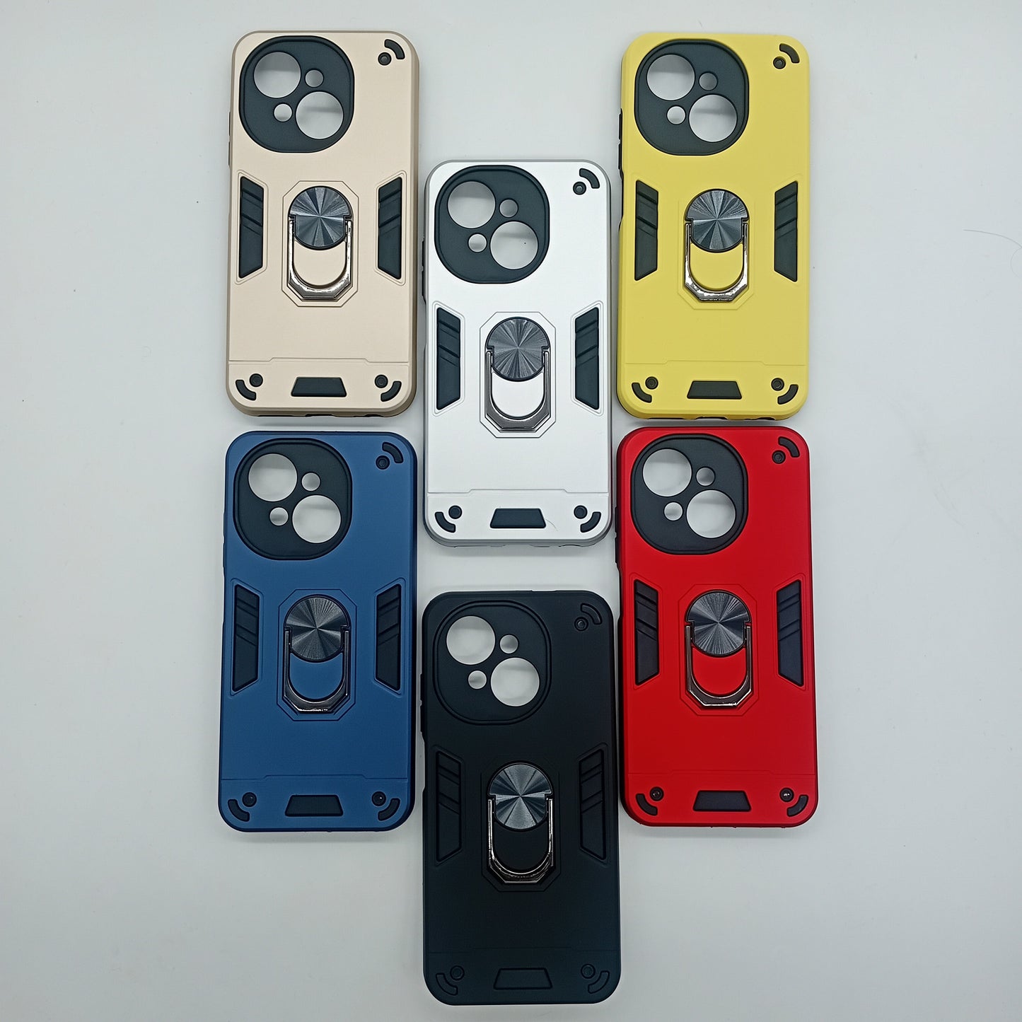 Tecno SPARK GO 2025 Hard PC Case with Ring Holder, Shockproof Slim Cover