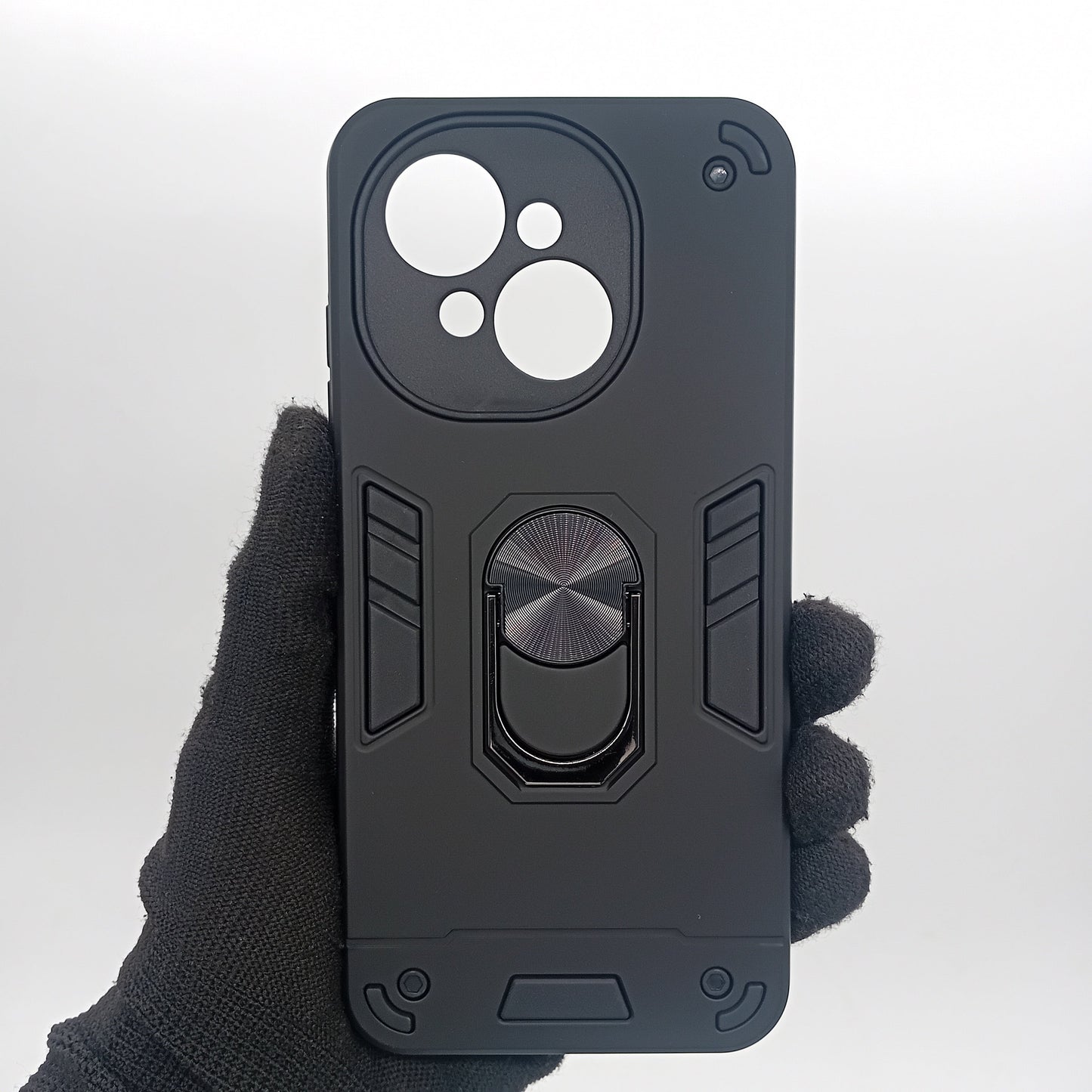 Tecno SPARK GO 2025 Hard PC Case with Ring Holder, Shockproof Slim Cover