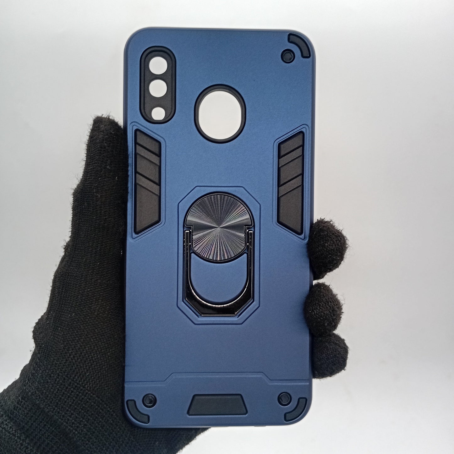 Samsung A20 Hard PC Shockproof Case with Ring Holder, Slim Cover