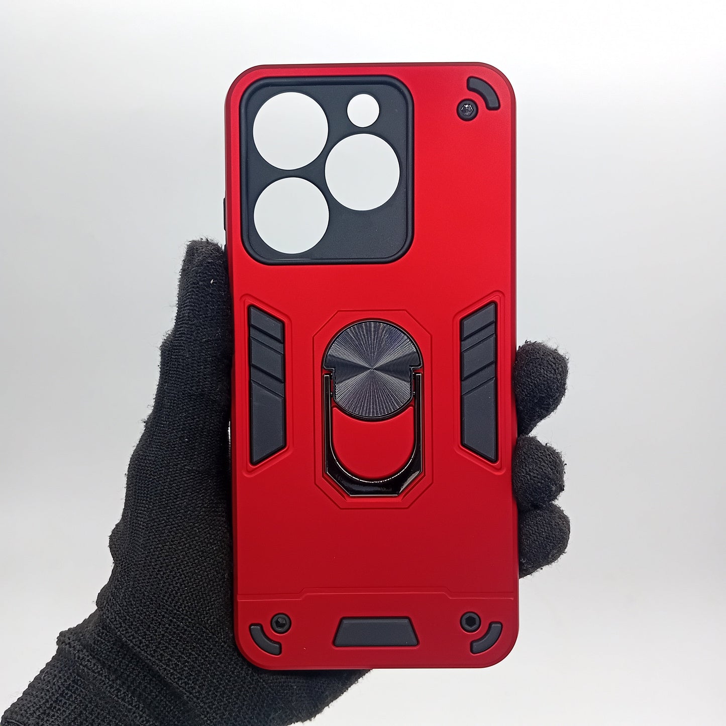 itel A50 Hard PC Case w/ Ring Holder, Shockproof Slim Back Cover