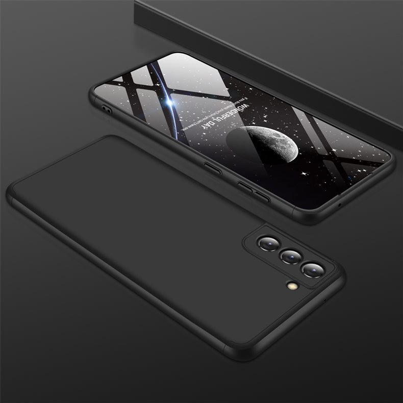 LEEKA Samsung S21 FE Full 3in1 Cover 360º Shockproof Armour Hard Matte PC Case