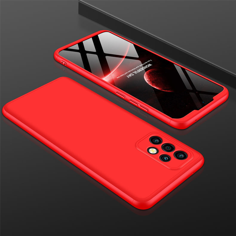 LEEKA Samsung A72 Full 3in1 Cover 360º Shockproof Armour Hard Matte PC Case