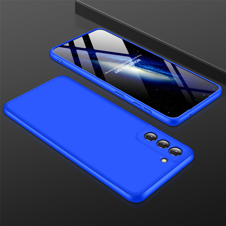 LEEKA Samsung S21 FE Full 3in1 Cover 360º Shockproof Armour Hard Matte PC Case