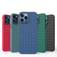 iPhone 13 Pro Max Cross Grid Weaving Pattern Design Silicone Case back Cover