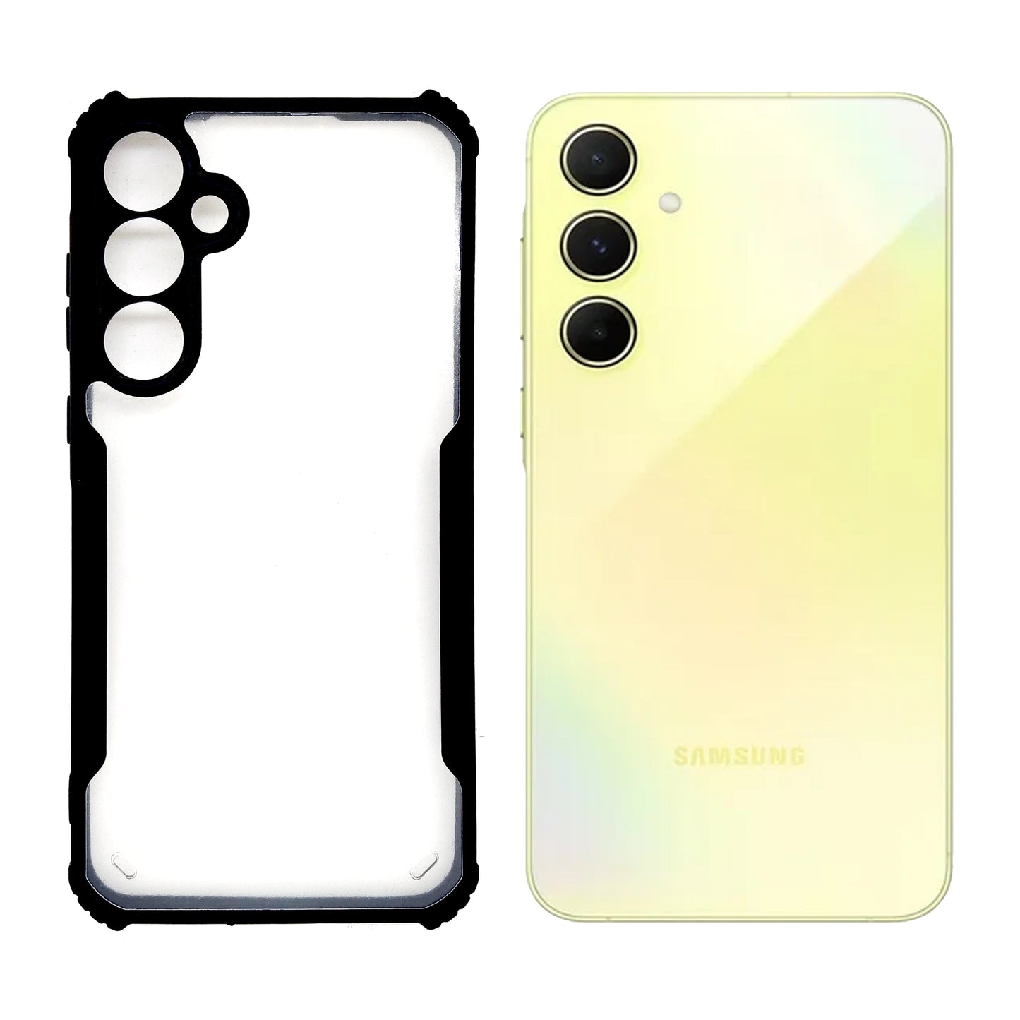 iPaky Samsung A55 Shockproof Bumper Case back cover