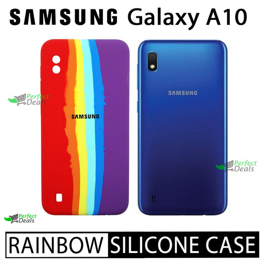Latest Rainbow Silicone case for Samsung A10