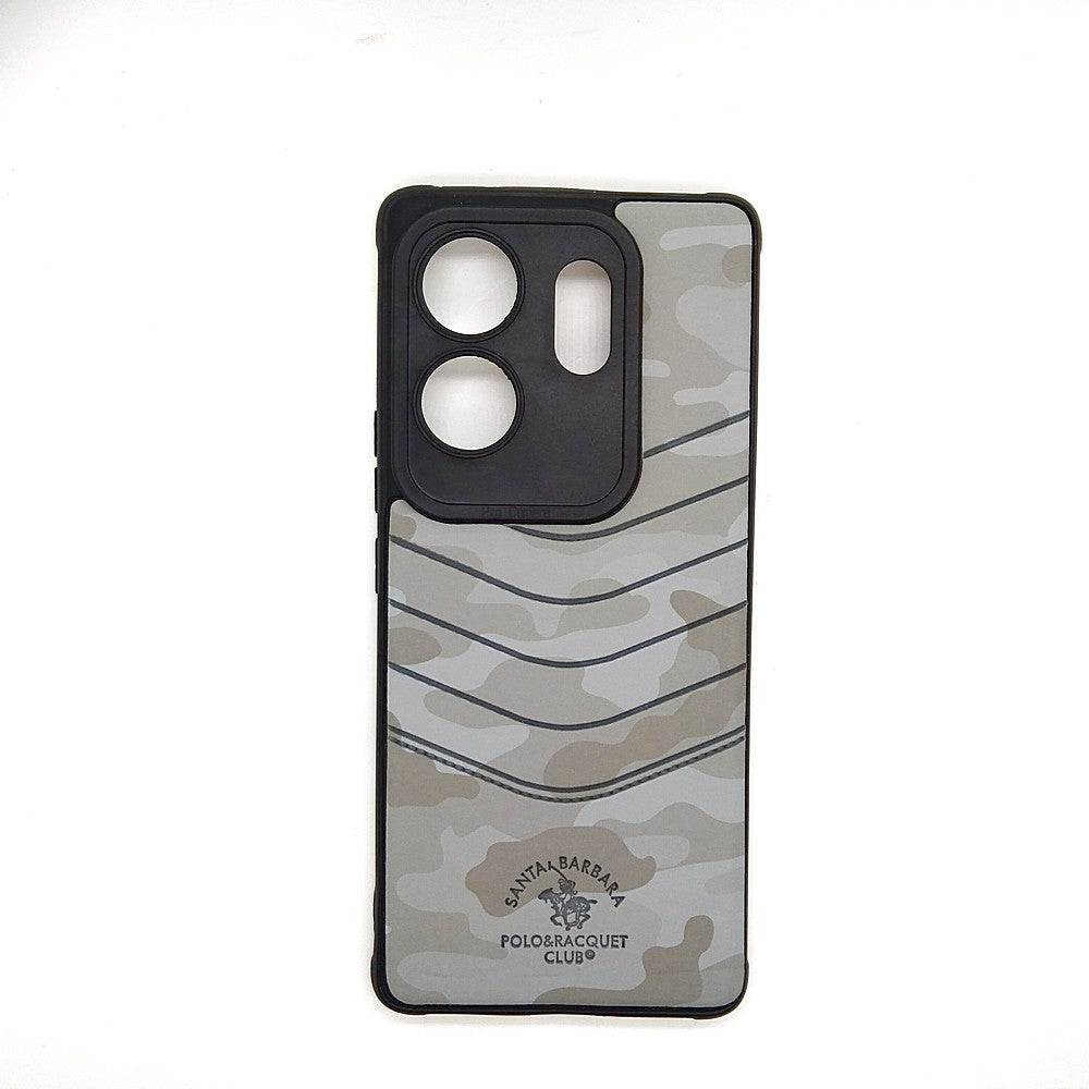 infinix ZERO 30 POLO clothe texture case velvet Back Cover Grey
