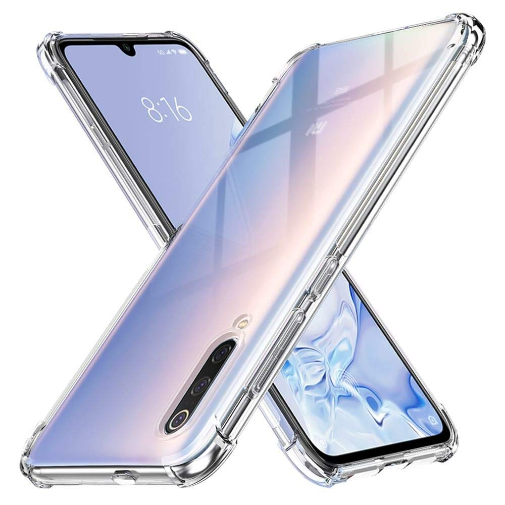 AntiShock Clear Back Cover Soft Silicone TPU Bumper case for Xiaomi Mi 9