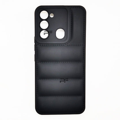 Puffer Case Jacket Cushion Back Cover for Techno SPARK 8C