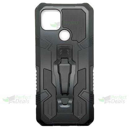 iCrystal Hybrid Anti Shock Case with Holder and Stand for OPPO A15