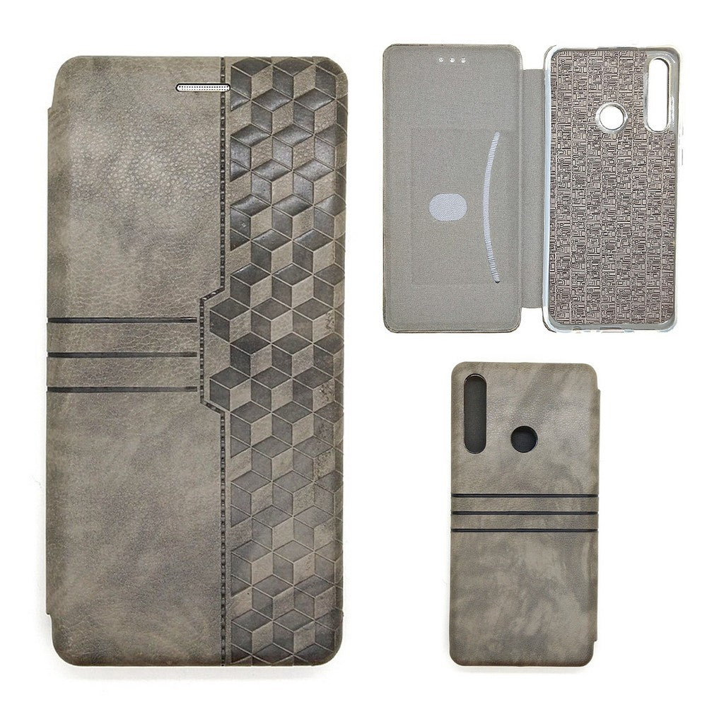 Huawei Y6p Leather Pouch Case Premium Leather texture full cover