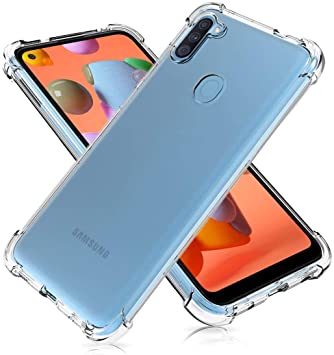 AntiShock Clear Back Cover Soft Silicone TPU Bumper case for Samsung M11