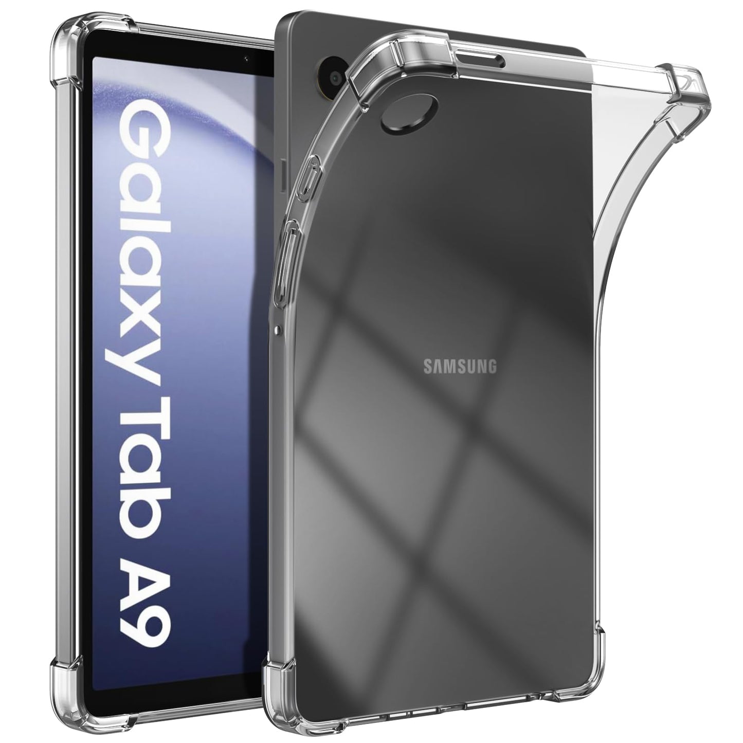 Samsung Tab A9 Clear Anti-Shock Case Thick Corner Bumper Cover