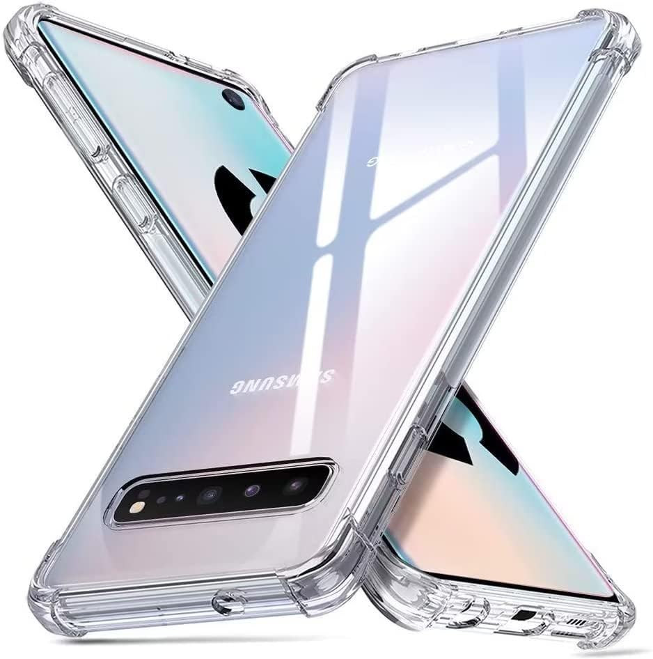 AntiShock Clear Back Cover Soft Silicone TPU Bumper case for Samsung S10