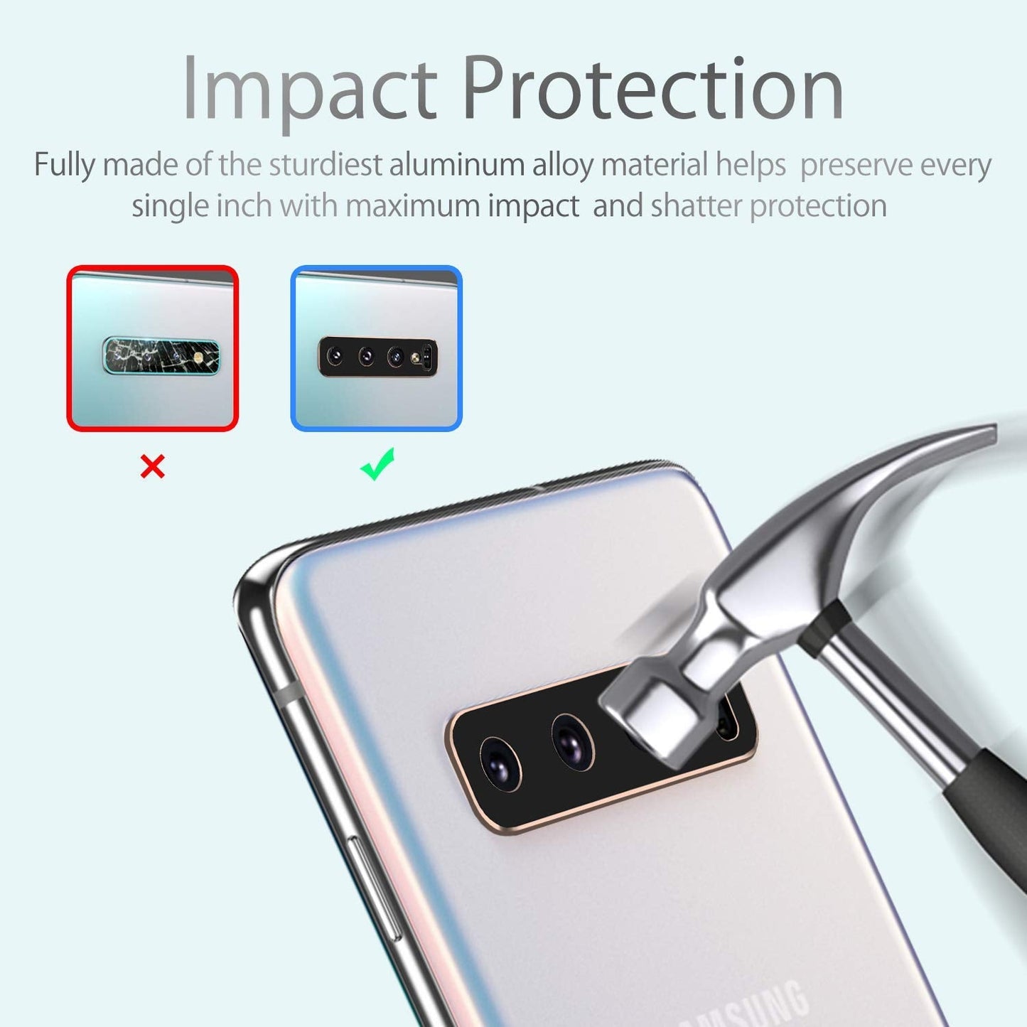 Metal Camera Lens Shield Protector for Samsung S10