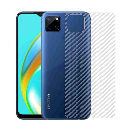 Realme C12 carbon Back Clear Skin Sticker